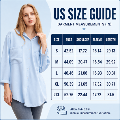 Women's Soft Tencel Denim Oversized Shirt