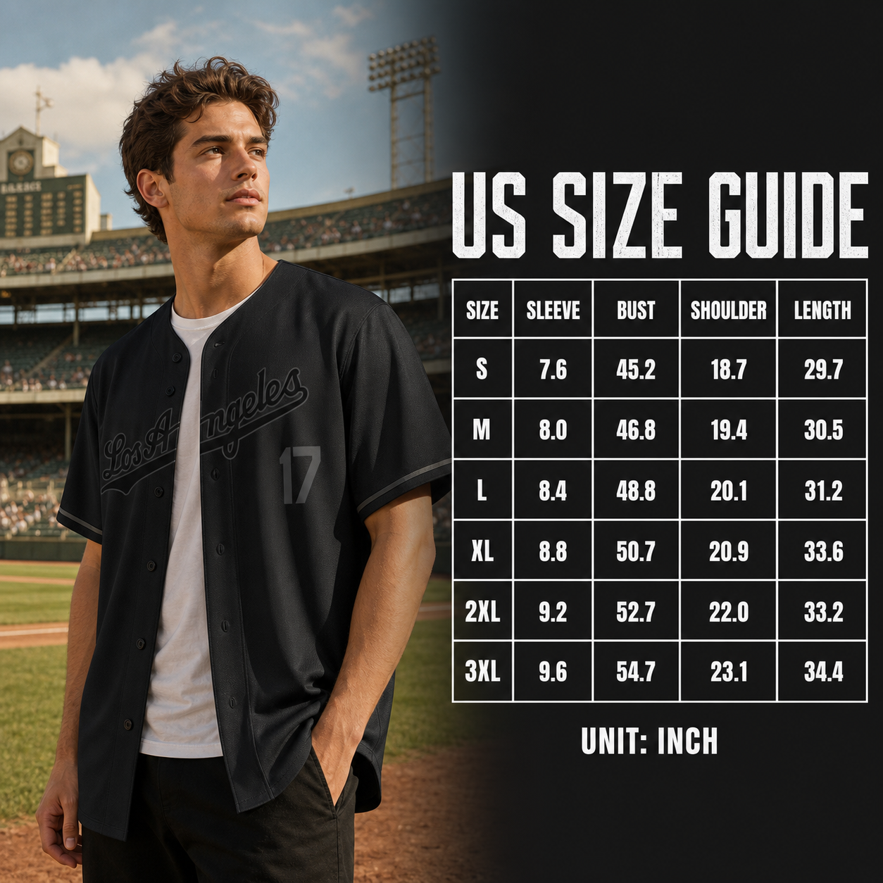 Men's Los Angeles 17 Baseball Jersey From Ballpark Nights To Weekend Streets