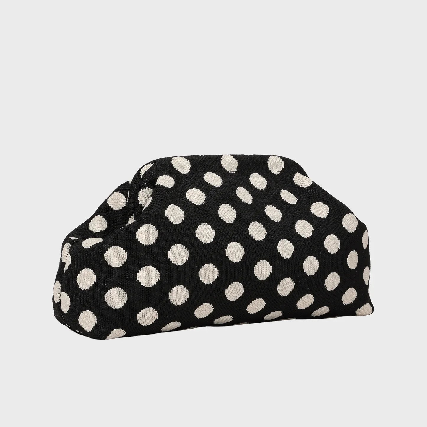 Retro Kisslock Knit Clutch Bag – Roomy, Soft & Stylish