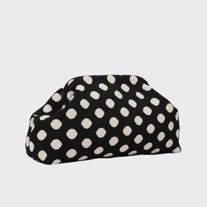 Retro Kisslock Knit Clutch Bag – Roomy, Soft & Stylish