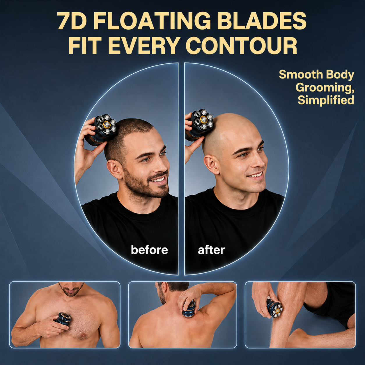 7D Men's Electric Shaver - A smooth shaving and haircutting experience