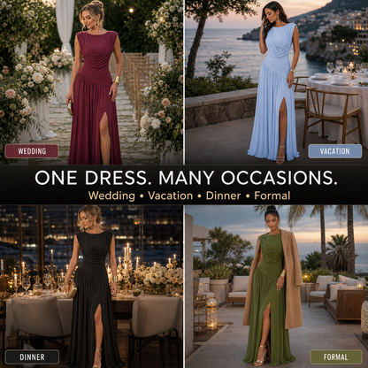 Draped Backless Ruched Maxi Dress Effortless Elegance From Every Angle