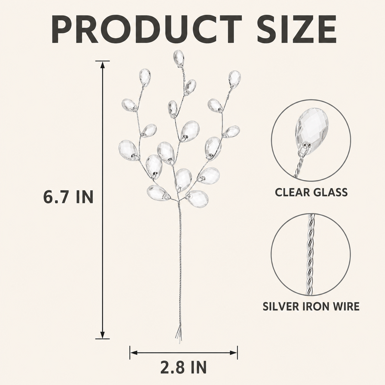 50-Piece Crystal Bead Floral Sprays Add An Icy Sparkle To Every Holiday Arrangement