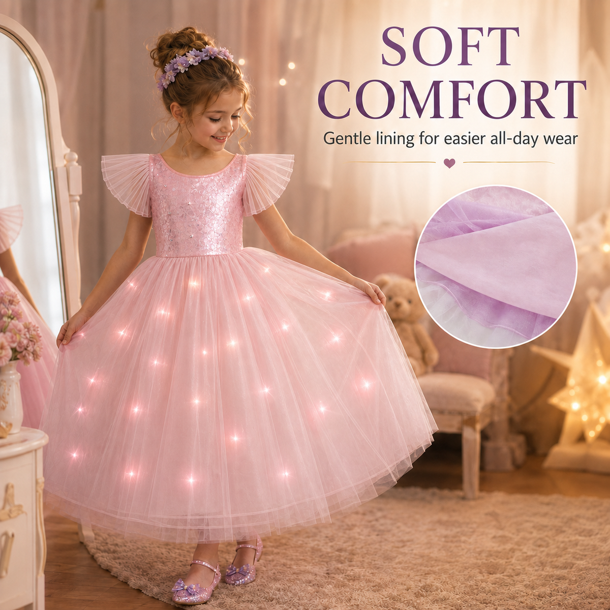 Magical Light-Up Princess Twirl Dress