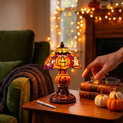 🎃Retro Pumpkin Bat Pattern Single Desk Lamp — Vintage Glow Night Light🎃