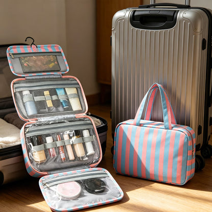 Large Hanging Toiletry Bag — 4-Compartment Travel Organizer