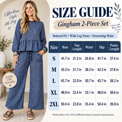 Women's Gingham 2 Piece Outfit