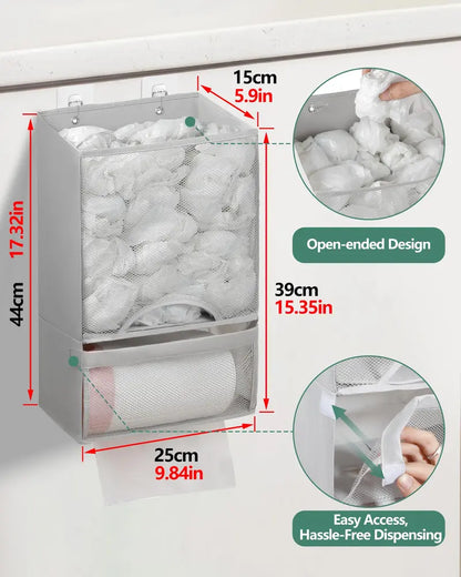 2-in-1 Durable Plastic Grocery Bag Holder