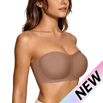 Womens Strapless Bras Push Up Bandeau Bra