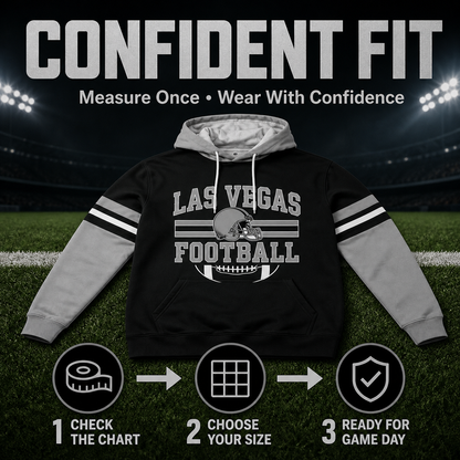 Retro Football Helmet Graphic Hoodie Varsity Style From Every Angle