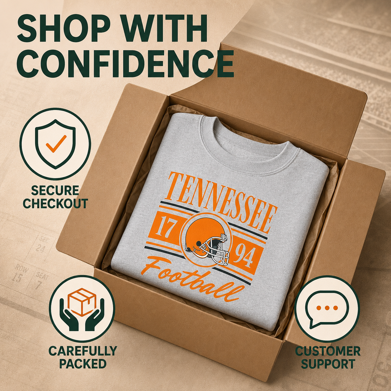 Vintage College Football Ash Grey Sweatshirt