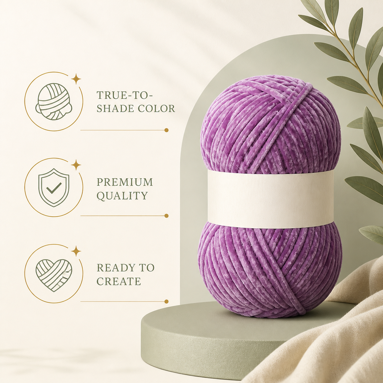 Chunky Chenille Velvet Yarn for DIY Crochet &amp; Knitting
