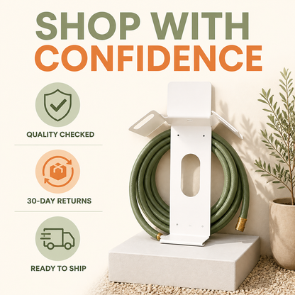 Heavy-Duty Detachable Garden Hose Holder &amp; Storage Rack