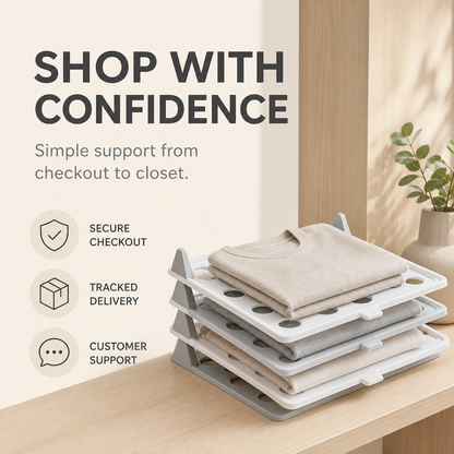 Stackable Clothing Organizer Trays One Layer. One Outfit. Zero Mess.