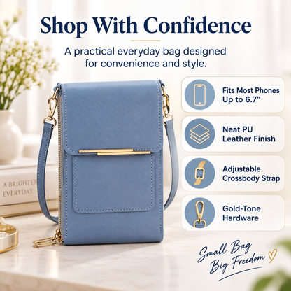 📱Touchscreen Crossbody Phone Bag with Card Slots & Dual Zippers📱