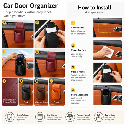 Multifunctional Car Door Storage Pocket