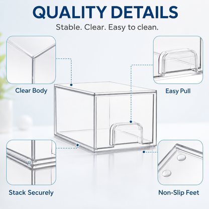 Clear Stackable Storage Drawers
