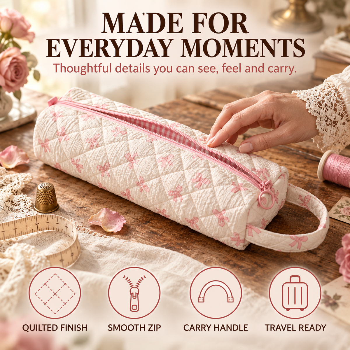 Quilted Multi-Purpose Storage Bag
