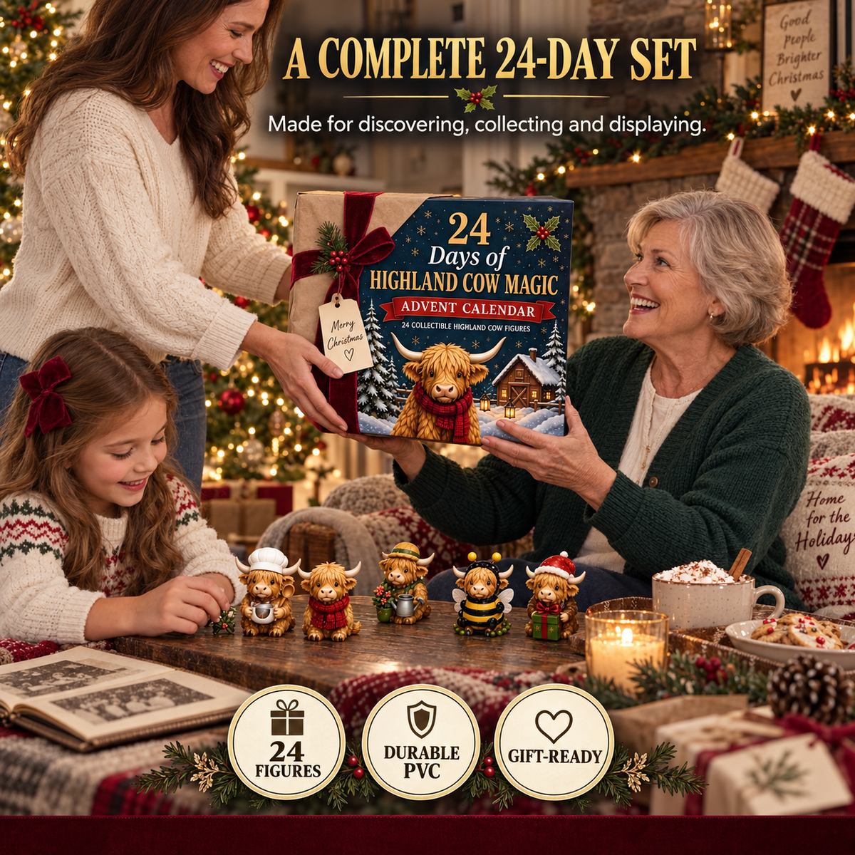 24-Day Highland Cow Advent Calendar