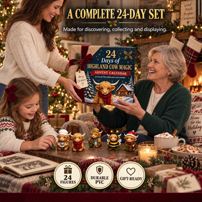 24-Day Highland Cow Advent Calendar