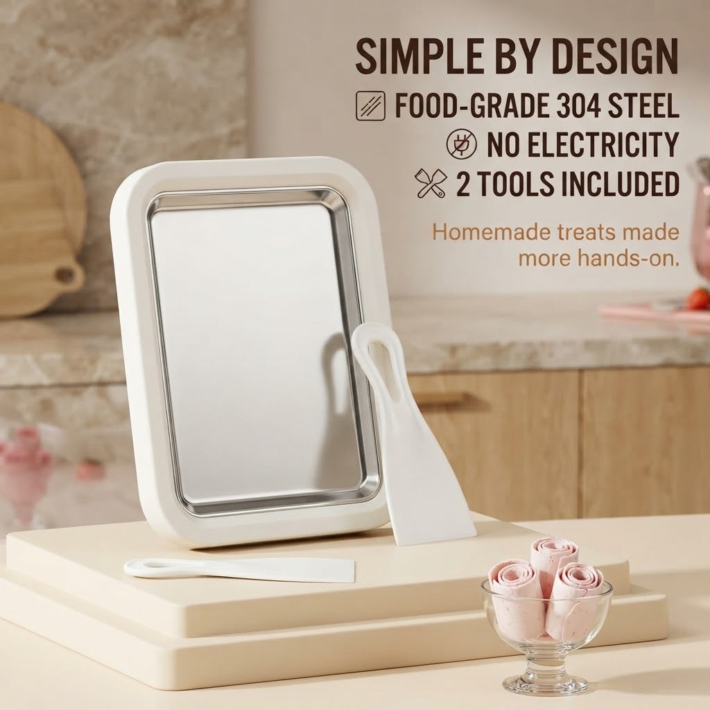 Stainless Steel Fried Ice Maker Machine & Yogurt Pan