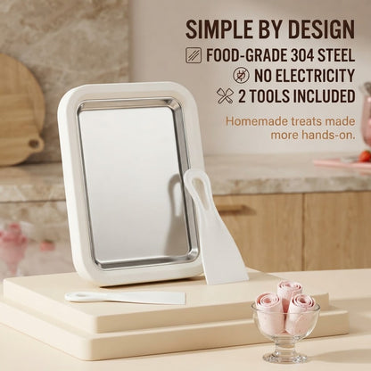 Stainless Steel Fried Ice Maker Machine & Yogurt Pan