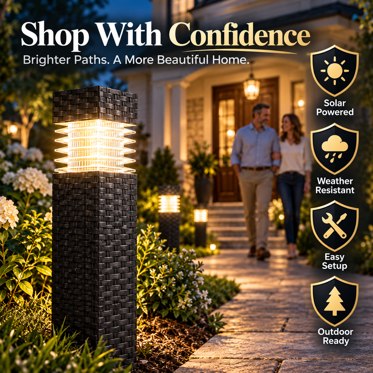 Solar Pathway Lights for Effortless Nighttime Glow