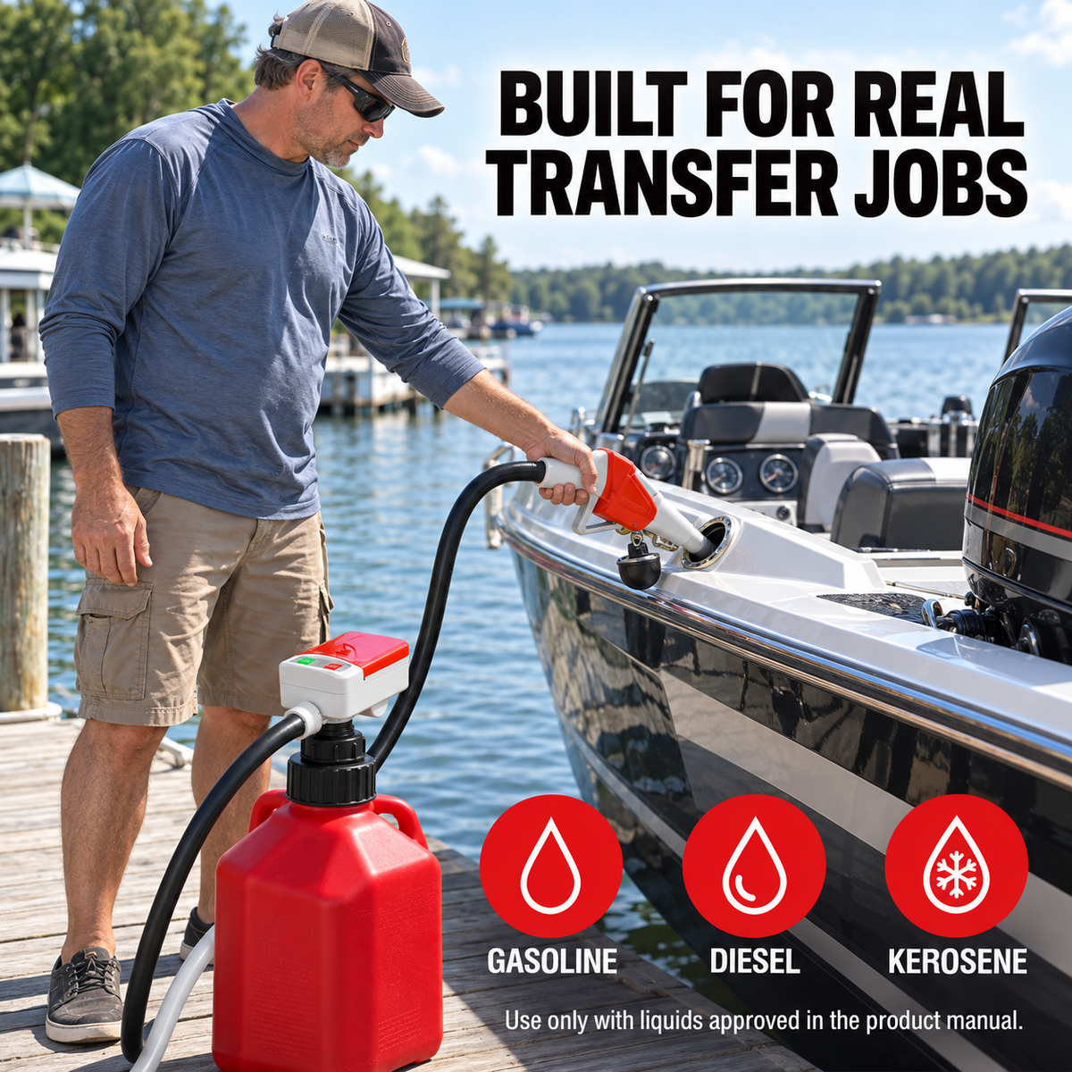 Automatic Fuel Transfer Pump with Auto-Stop Sensor