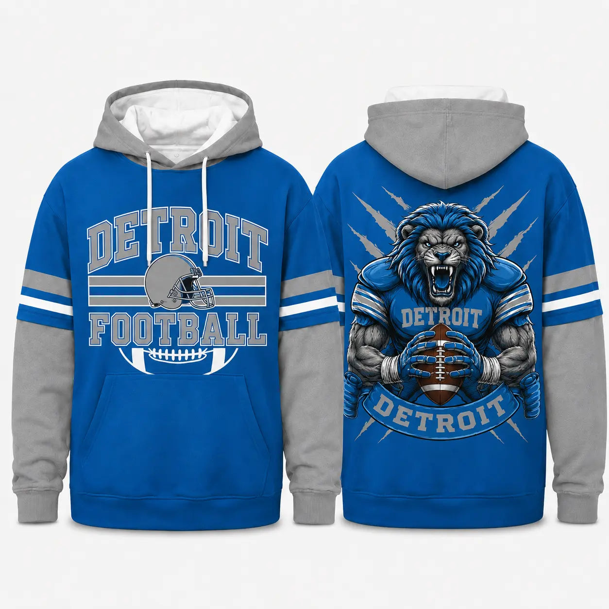 Retro Football Helmet Graphic Hoodie Varsity Style From Every Angle
