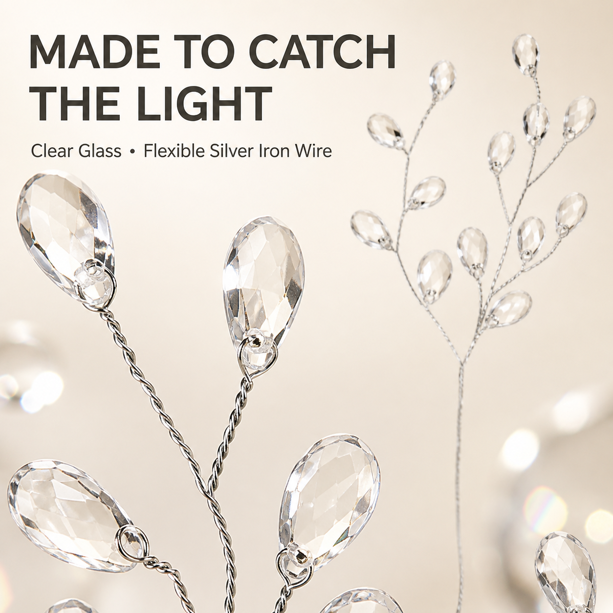 50-Piece Crystal Bead Floral Sprays Add An Icy Sparkle To Every Holiday Arrangement