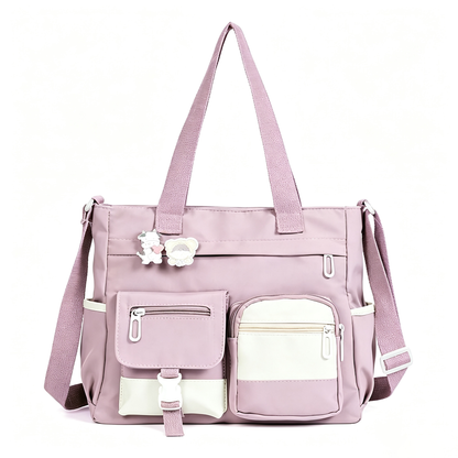 Women's Multi-Pocket Canvas Crossbody Shoulder Bag