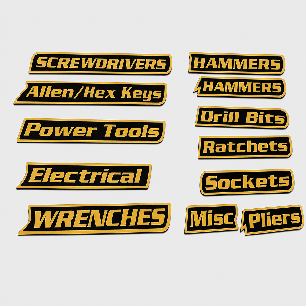 3D Magnetic Toolbox Labels — Organize Your Tools Without Sticky Mess