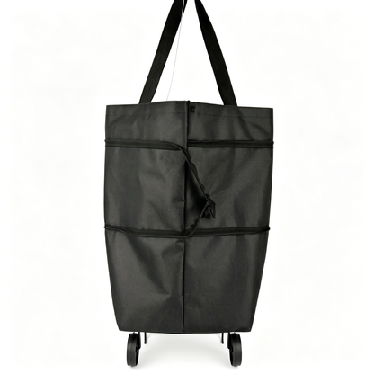 2-in-1 Foldable Wheeled Shopping Cart – Large Capacity, Reusable
