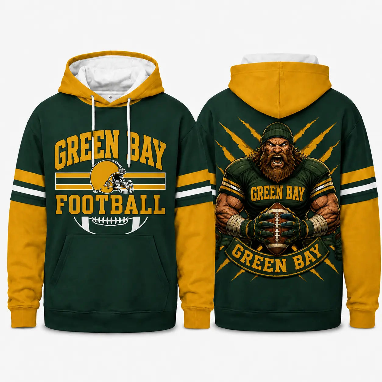 Retro Football Helmet Graphic Hoodie Varsity Style From Every Angle