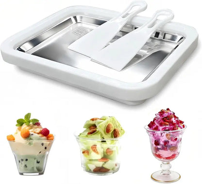Stainless Steel Fried Ice Maker Machine & Yogurt Pan