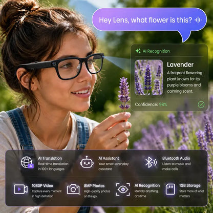 🔥Free shipping🔥AI Smart Glasses with Camera, Translation & Open-Ear Audio👓