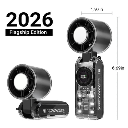 ❄️ 100-Speed Ice-Cooling Fan – 4-in-1 Portable Neck & Handheld Fan with 36H Battery
