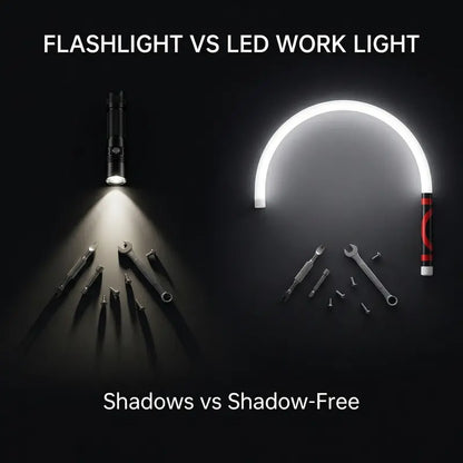 Bendable LED Flashlight Stick – 27" Flexible LED Work Light, High Lumen Magnetic Inspection Light