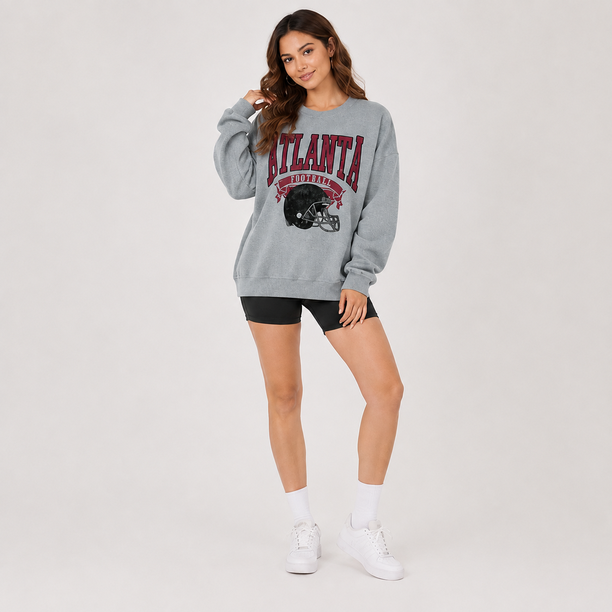 Vintage U.S. City Graphic Oversized Sweatshirt