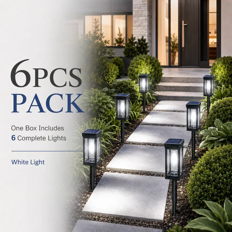 Solar Garden Path Lights with Warm &Cool White Options