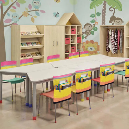 12-Pack Crayon Chair Back Pockets for Classroom Storage