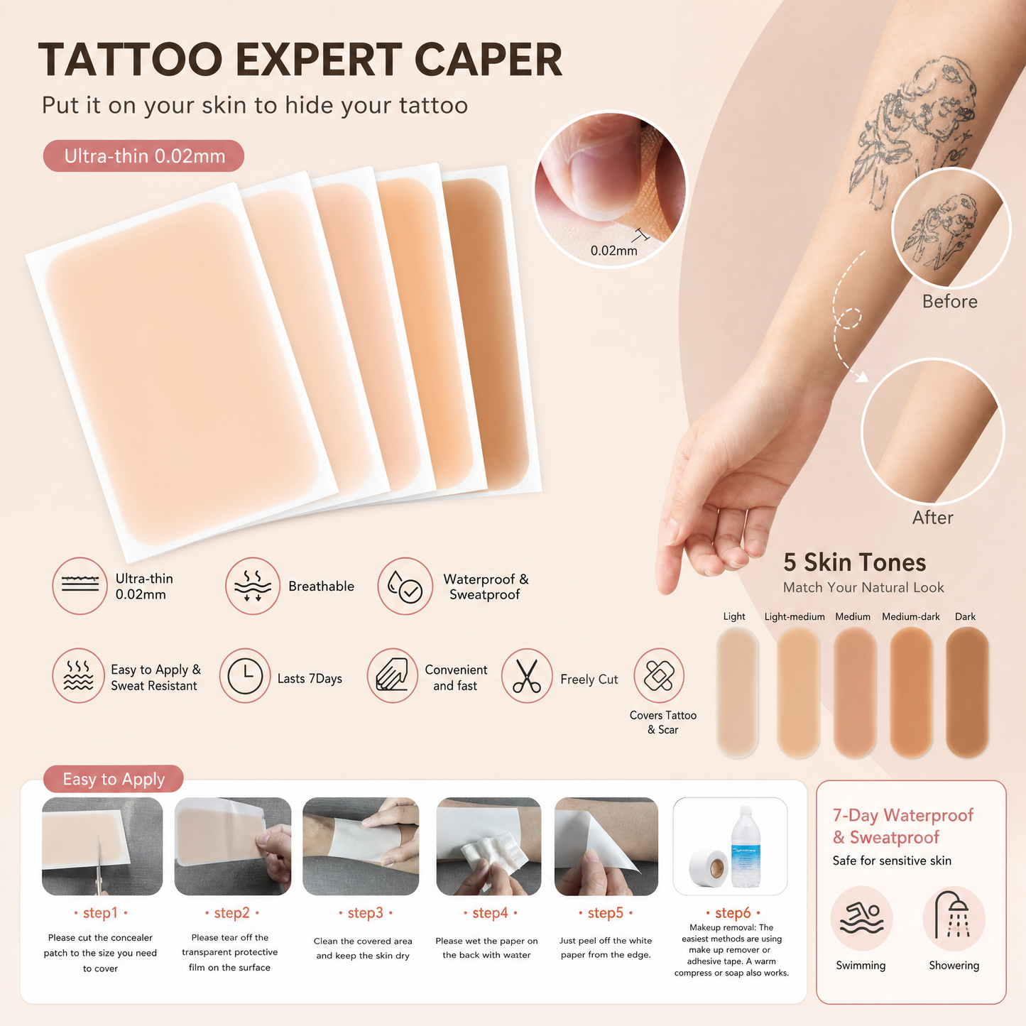 Tattoo Cover Up Patch Ideal for Japan Travel