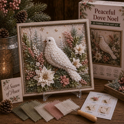 3D Christmas Fabric Poke Art Kit