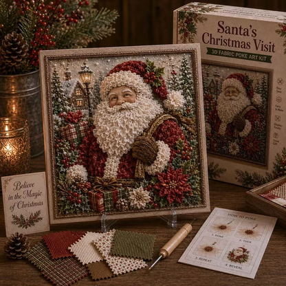 3D Christmas Fabric Poke Art Kit