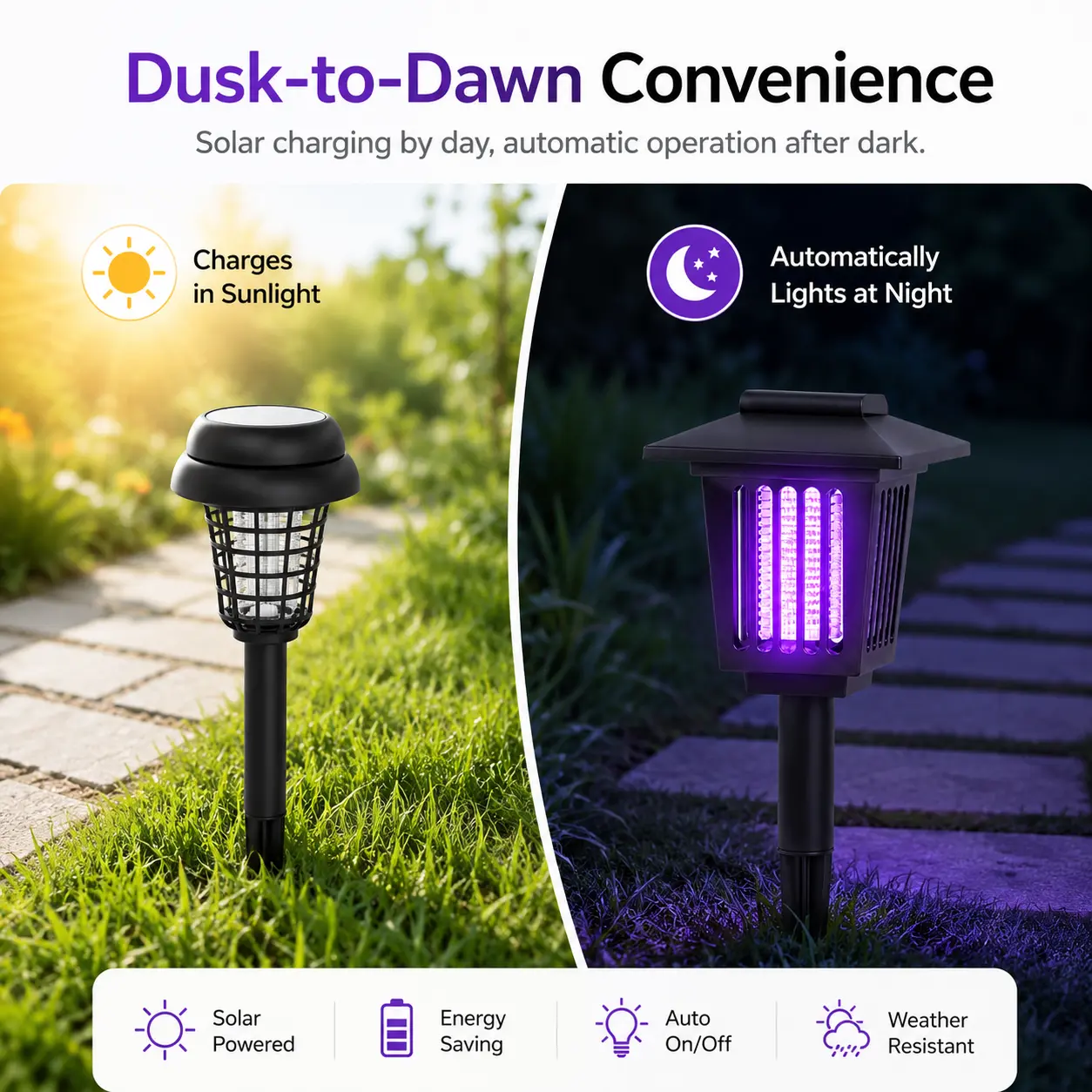 🏡Solar-powered 2-in-1 mosquito killer lamp🏡