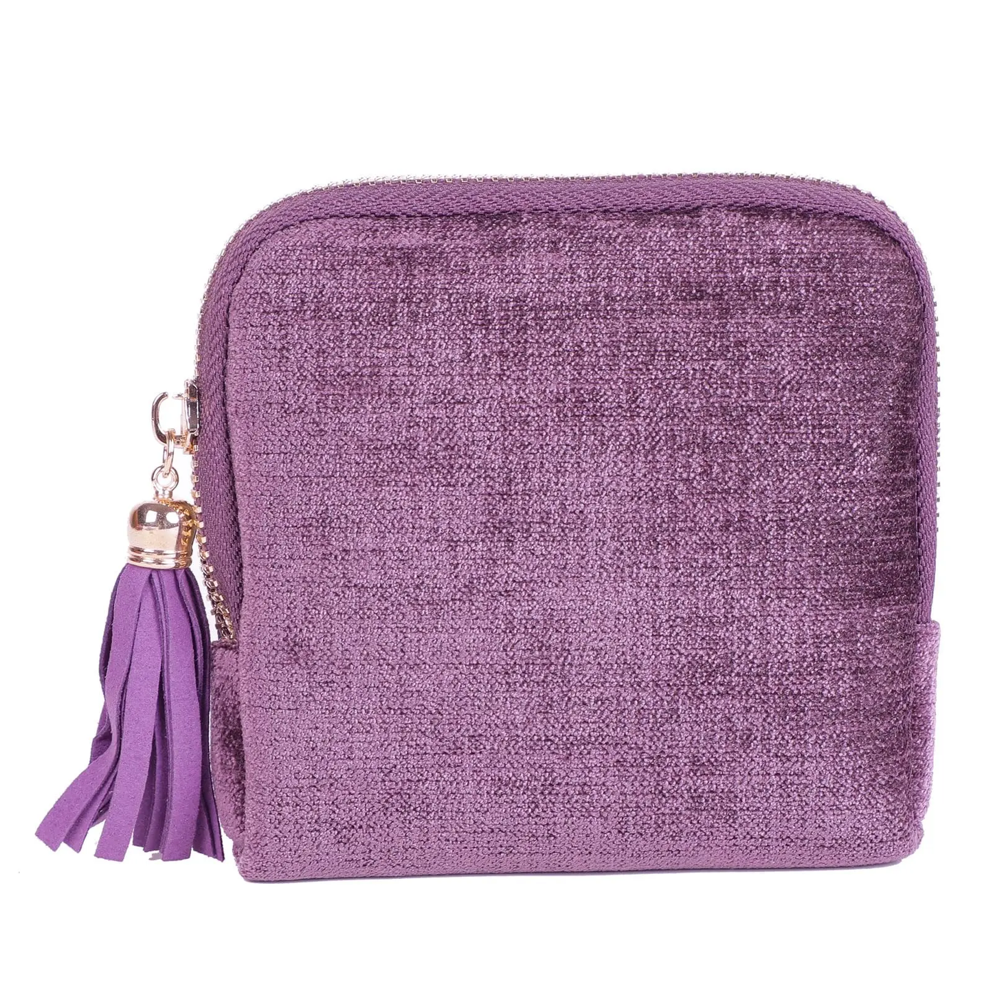 Portable travel jewelry organizer - 5 compartments, soft velvet lining