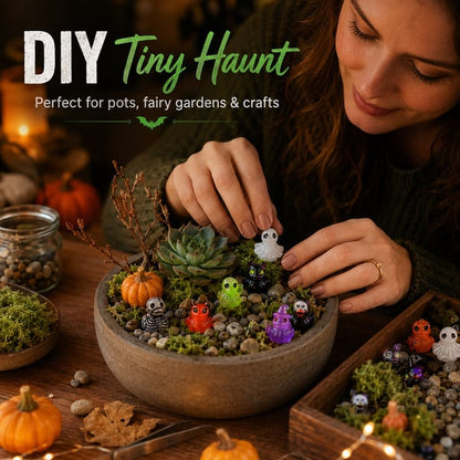 👻 Mini Glow Halloween Figures — Tiny Spooky Resin Decorations ( 30pcs! )