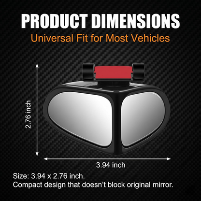 2 PCS 360° Rotating Dual-Lens Rearview Assist Blind Spot Mirror