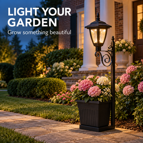 Solar Planter Lamp — Flowers by Day, Light by Night
