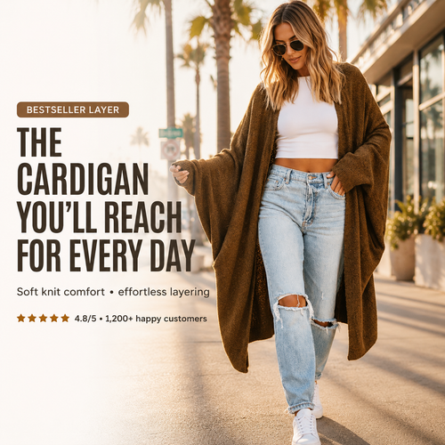 Cozy Oversized Longline Cardigan for Effortless Everyday Layering